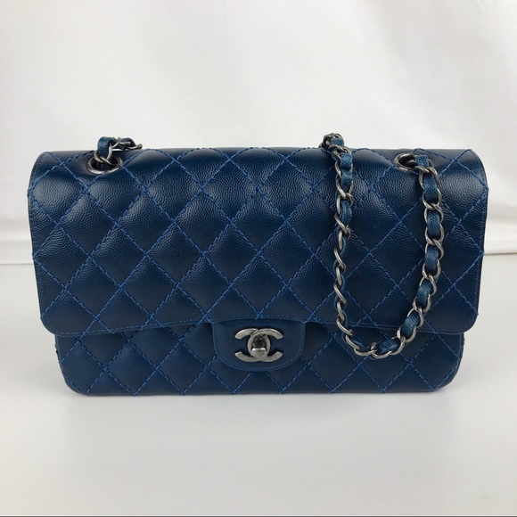 CHANEL Handbags - CHANEL Medium Flap Bag in Vintage Blue A01112